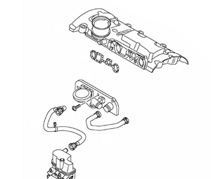 Crankcase Breather PCV Valve Kit Audi TT A3 TFSI VW Golf Gti MK5 MK6 Febi 107189