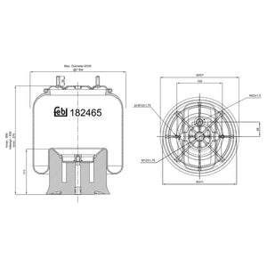 Air Spring Fits VALX OE 80131001 Febi 182465