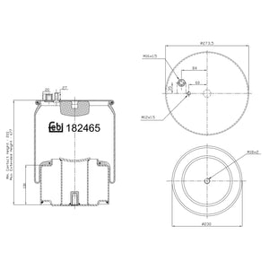 Air Spring Fits MAN FOC Lion's Explorer TGA TGM TGS OE 81436006099 Febi 184254