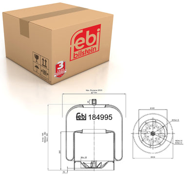 Air Spring Fits Mercedes Trucks Actros Atego Axor NG OE 9423203821 Febi 184995