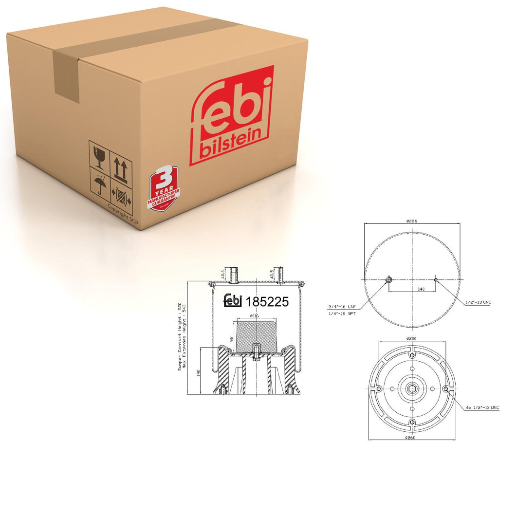 Air Spring Fits SAF-Holland OE 90557155 Febi 185225