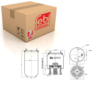 Air Spring Fits SAF-Holland OE 3229004100 Febi 187774