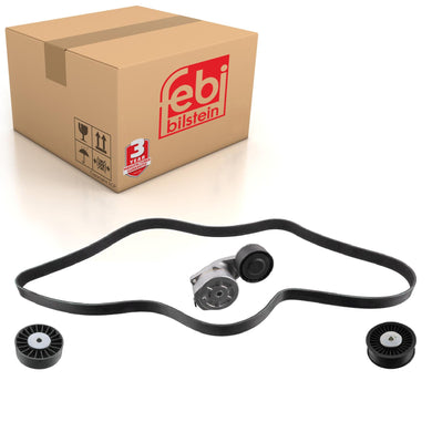 Auxiliary Belt Kit Inc Belt Tensioner Idler Pulley & Tensioner Pulley Febi 31624
