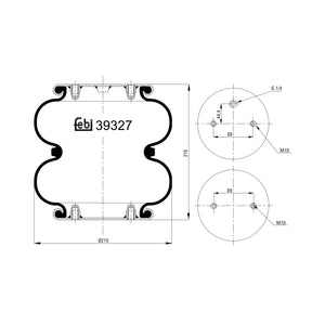 Air Spring Fits ROR OE 21222663 Febi 39327