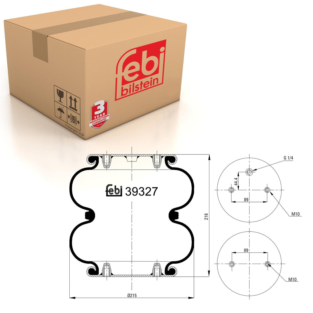 Air Spring Fits ROR OE 21222663 Febi 39327