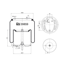 Load image into Gallery viewer, Rear Air Spring Inc Steel Piston &amp; Piston Rod Fits Scania Serie Bus P Febi 39859