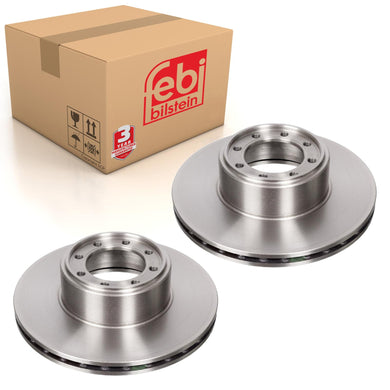 Pair of Rear Brake Disc Fits IVECO OE 7188210 Febi 101730