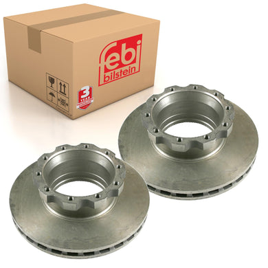 Pair of Rear Brake Disc Fits MAN Bus HOC LIONS CITY CLASSIC NG RH SU Febi 10932