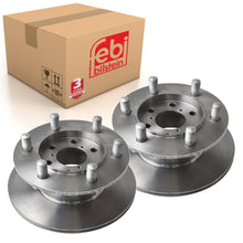 Load image into Gallery viewer, Pair of Front Brake Disc Inc Wheel Stud Fits IVECO LCV Daily Duty New Febi 17343