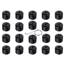 Load image into Gallery viewer, 20 VW Skoda Wheel Bolt Cover Set Inc Removal Tool OE Black Febi 175230