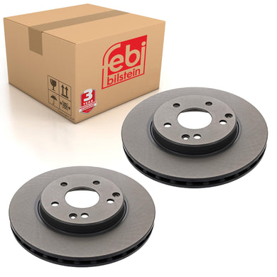 Pair of Front Brake Disc Fits Mercedes Benz C-Class Model 202 203 CLC Febi 18886