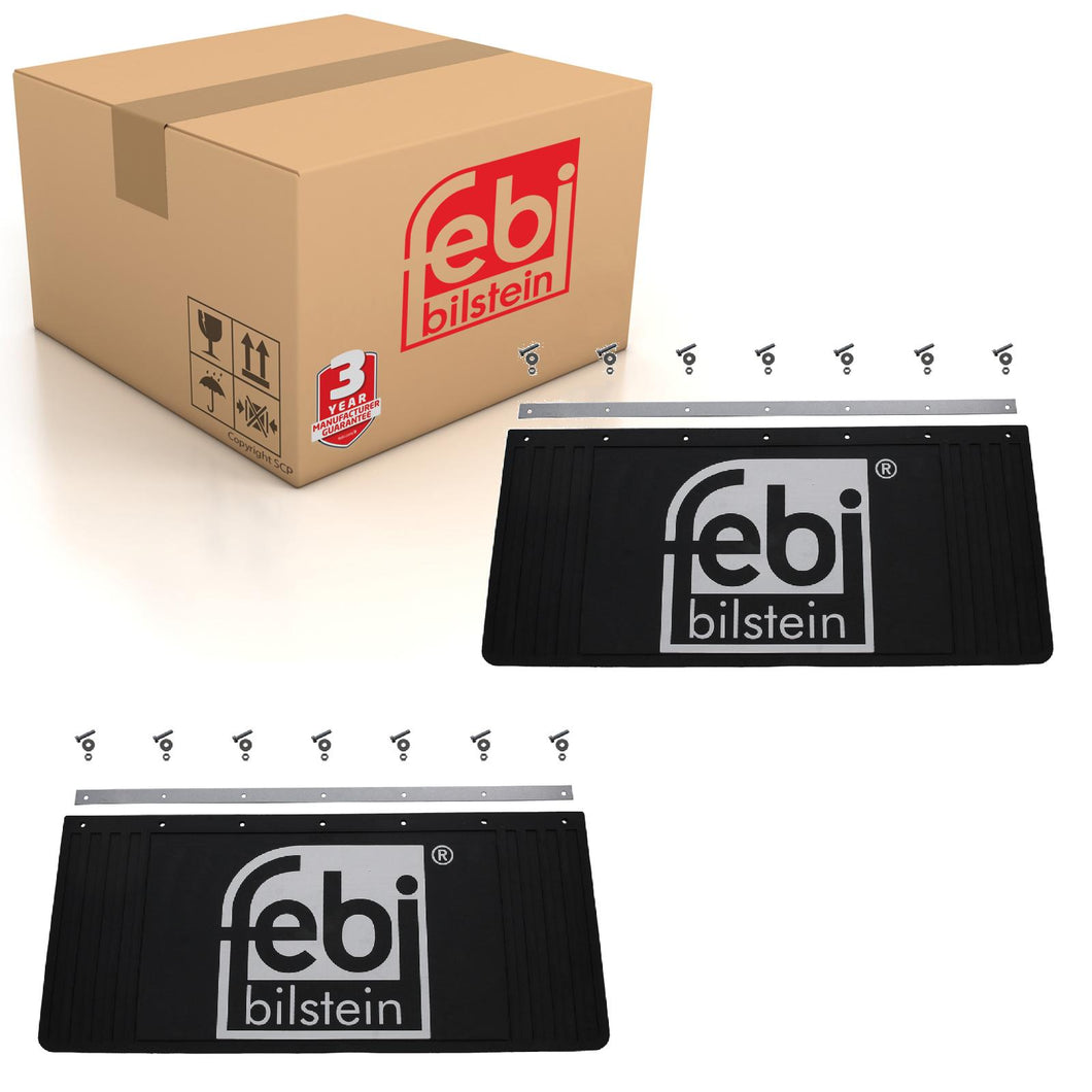 2x HGV Mud Flap 650 x 300mm Fits MAN DAF ROR Bergische Achsen Trucks Febi 30810