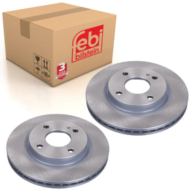 Pair of Front Brake Disc Fits Ford Fiesta 13 OE 1679853 Febi 38600