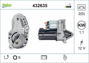 Starter Motor Fits BMW Motorcycles R1100 Valeo 432635