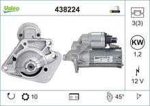 Load image into Gallery viewer, Starter Motor Fits Dacia - Dokker Duster Lodgy Logan Sandero Renaul Valeo 438224