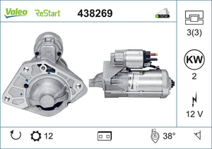 Starter Motor Fits Nissan Nv300 Qashqai Renault Fluence/Megane Gene Valeo 438269