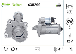 Starter Motor Fits Ford C-Max Connect Focus Galaxy Mondeo S-Max Valeo 438299