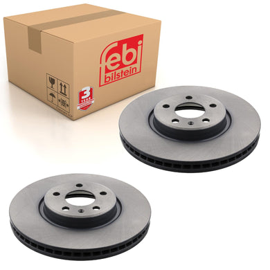 Pair of Front Brake Disc Fits Audi A4 quattro A5 A6 A7 Q5 RS5 S5 S6 S Febi 44022