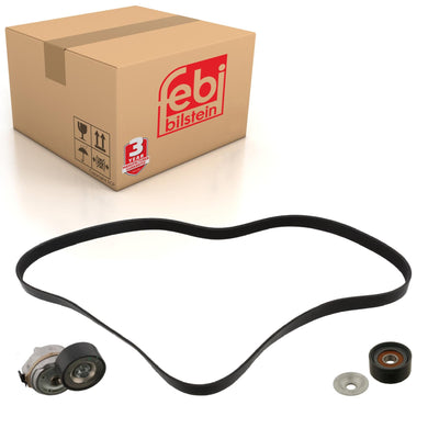 Auxiliary Belt Kit Inc Belt Tensioner & Idler Pulley Fits Neoplan CEN Febi 45970