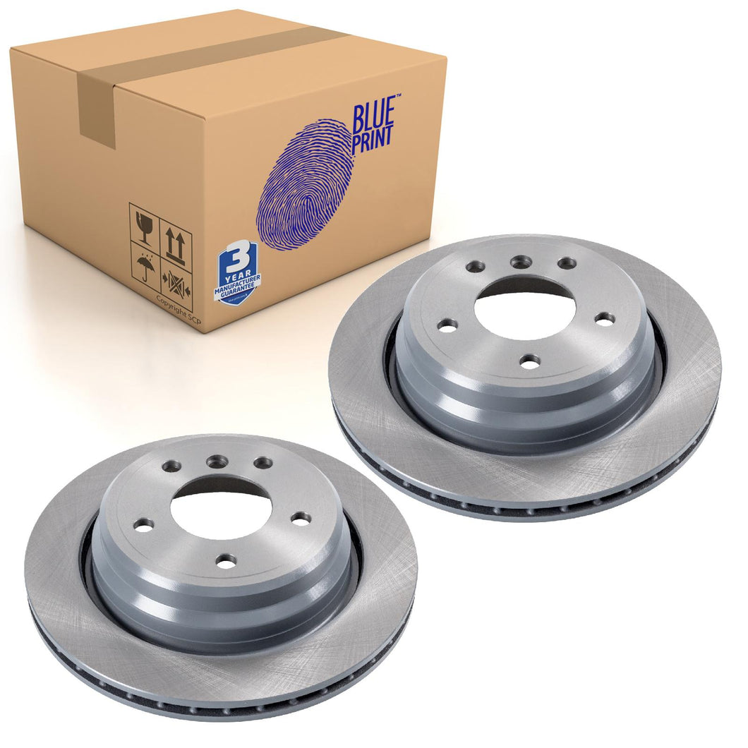 Pair of Rear Brake Disc Fits BMW OE 34216767060 Blue Print