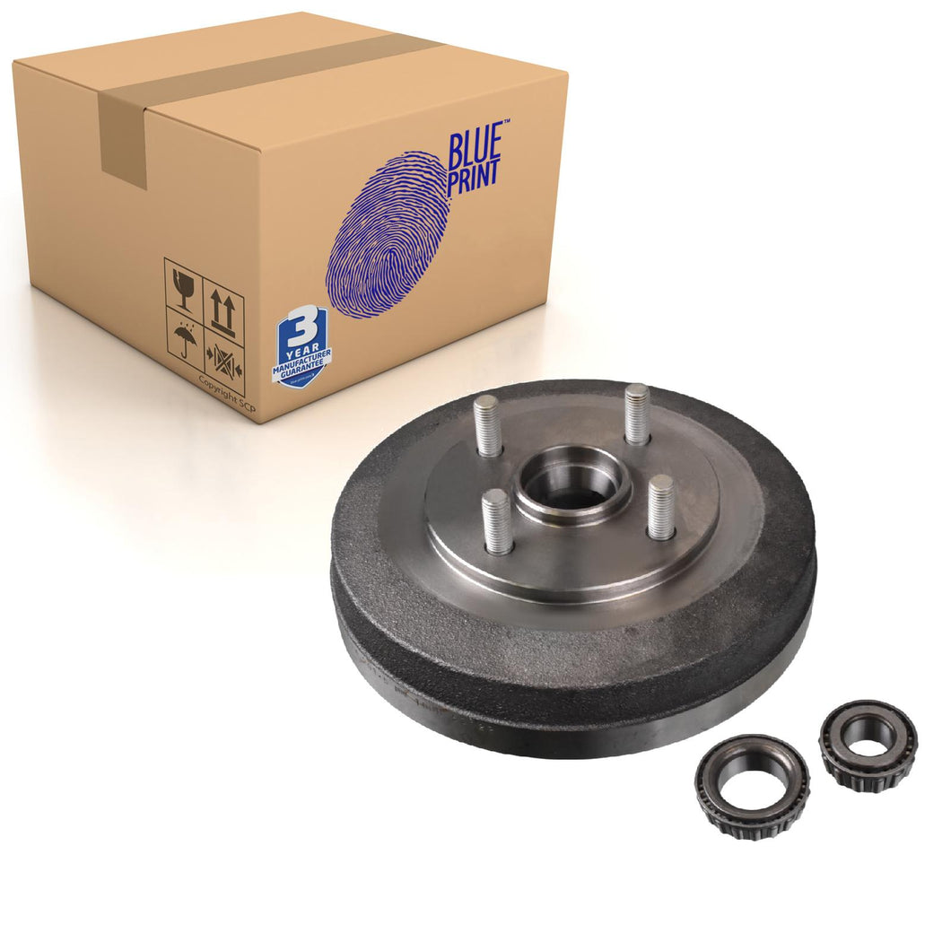 Rear Brake Drum Inc Wheel Bearing Fits KIA Rio I Blue Print ADG04722