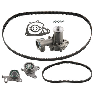 Timing Belt Kit Inc Water Pump Fits Mitsubishi Galloper L 2 Blue Print ADG073753