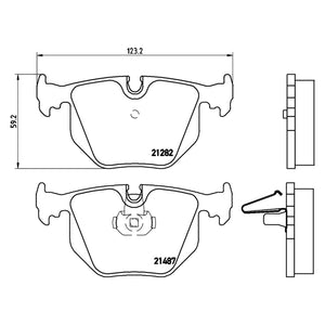 Rear Brake Pad Fits BMW Alpina 3 5 7 Series X3 X5 Z4 Z8 Brembo P06020