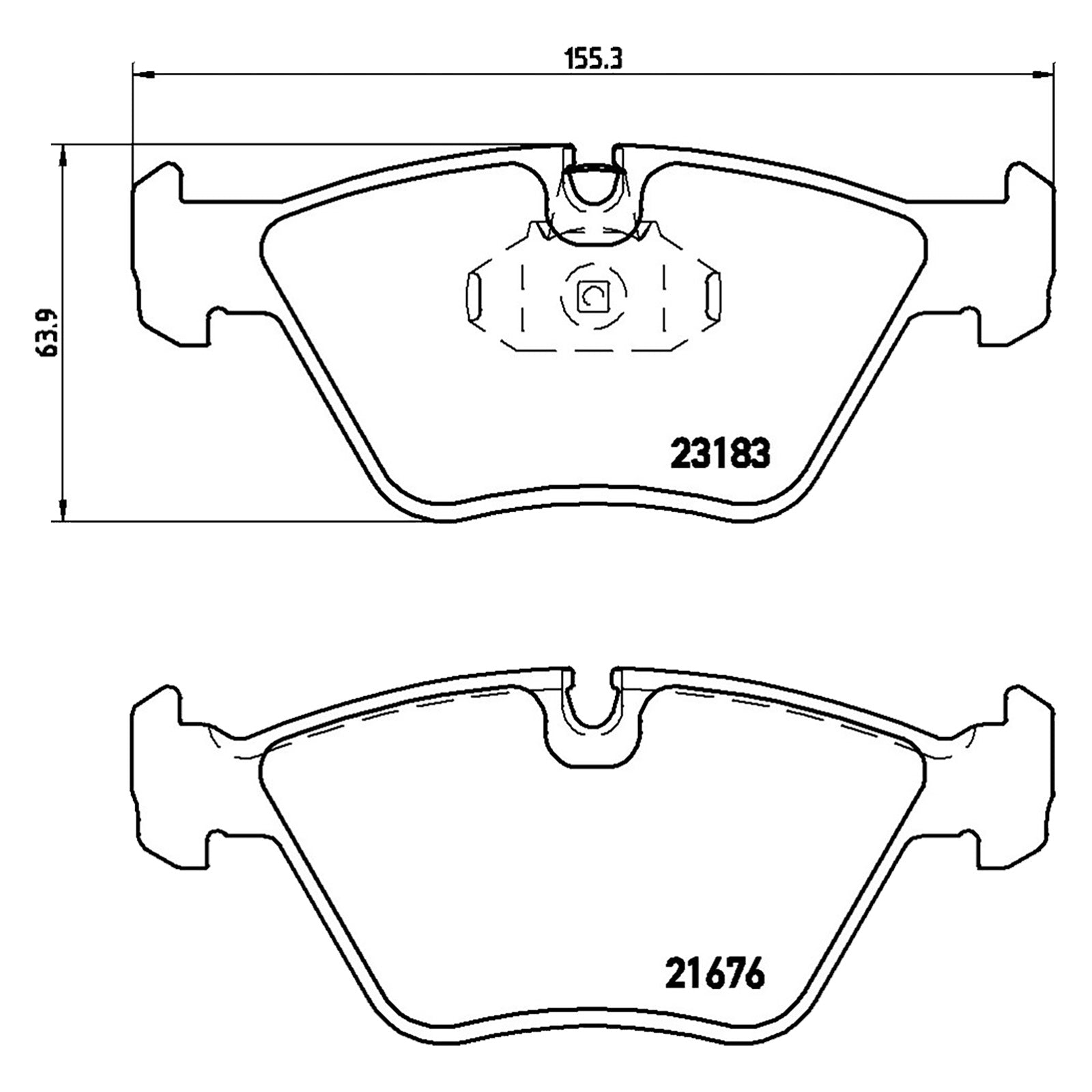 Front Brake Pad Fits BMW 3 5 Series X3 Z4 Brembo P06043 – Simply