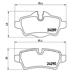 Rear Brake Pad Fits Mini R56 R55 R57 R58 R59 Brembo P06052