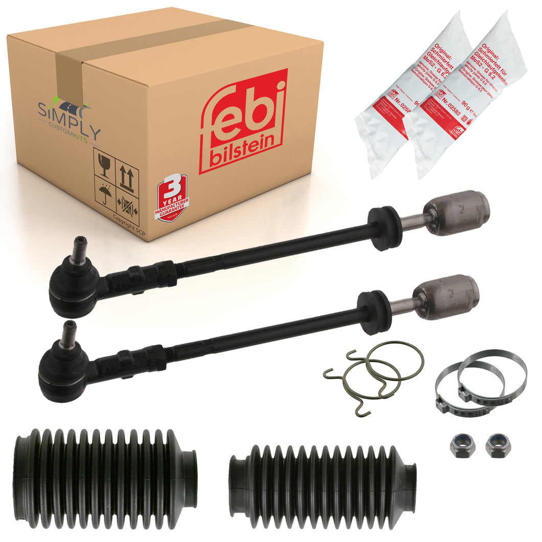 Tie Rod Kit Complete Fits VW Golf MK1 Steering Rack Boot Clamp Febi Bilstein