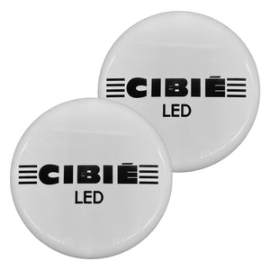 2 CIBIE Oscar LED Cover Black Crome Pair Spot Light Spotlight Valeo 47931